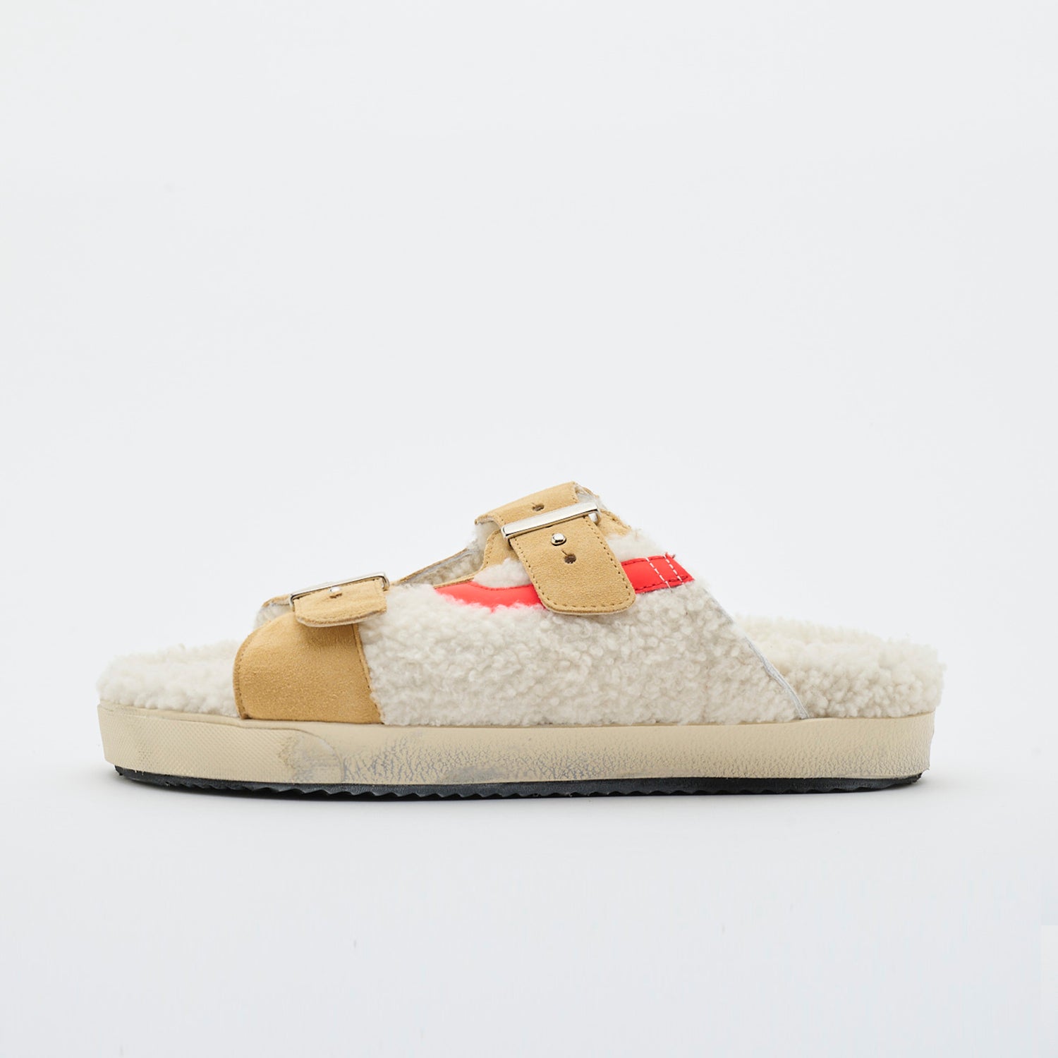 Sundl Shearling Caramel/Red